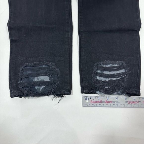 J BRAND Ruby Fleur Noir Black High Rise Crop Cigarette - Picture 4 of 10